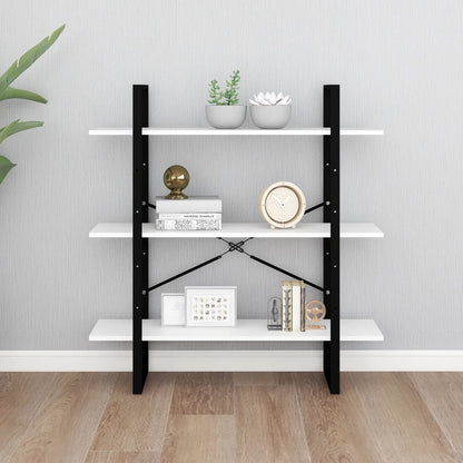 vidaXL Libreria Bianca 100x30x105 cm in Legno Multistrato