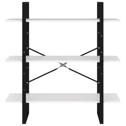 vidaXL Libreria Bianca 100x30x105 cm in Legno Multistrato