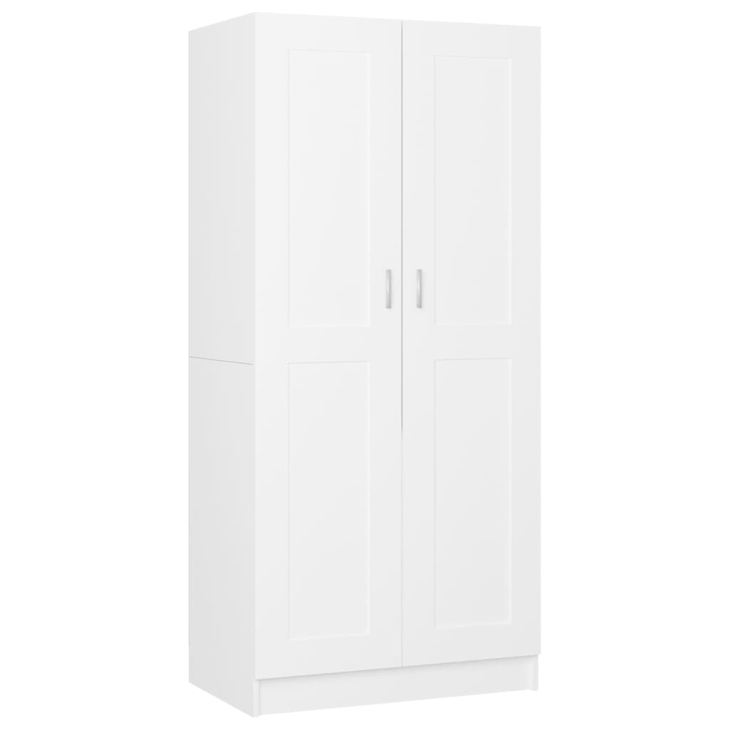 vidaXL Armadio Bianco 82,5x51,5x180 cm in Legno Multistrato