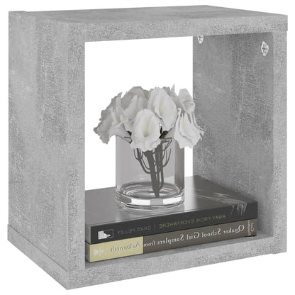 vidaXL Mensole Parete a Cubo 4 pz Grigio Cemento 22x15x22 cm