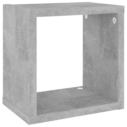 vidaXL Mensole Parete a Cubo 4 pz Grigio Cemento 22x15x22 cm