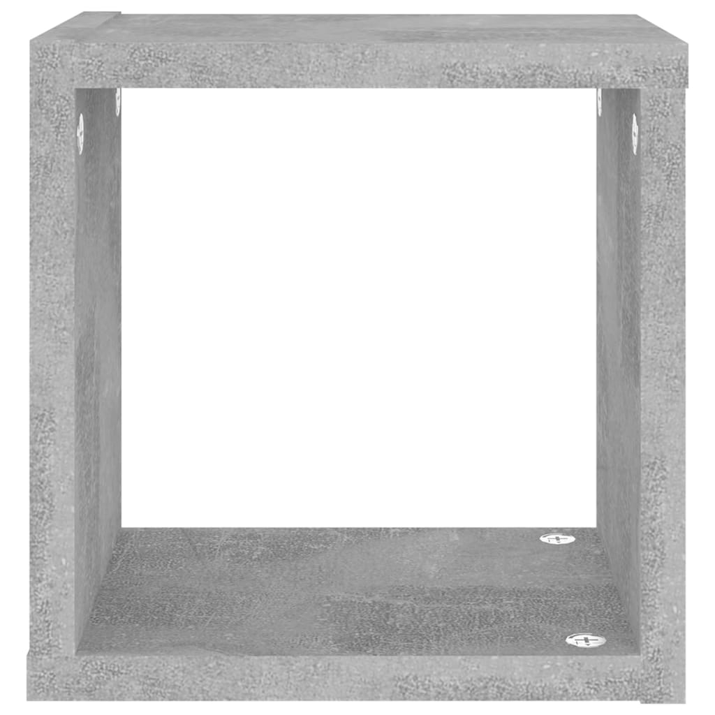 vidaXL Mensole Parete a Cubo 4 pz Grigio Cemento 22x15x22 cm