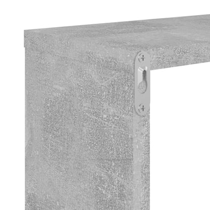 vidaXL Mensole Parete a Cubo 4 pz Grigio Cemento 22x15x22 cm