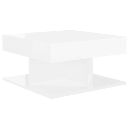 vidaXL Tavolino da Salotto Bianco Lucido 57x57x30 cm Legno Multistrato