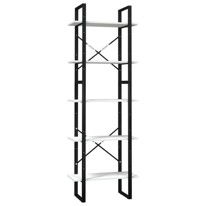 vidaXL Libreria a 5 Ripiani Bianca 60x30x175 cm in Legno di Pino