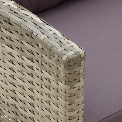 vidaXL Sedia da Giardino con Cuscini in Polyrattan Grigio