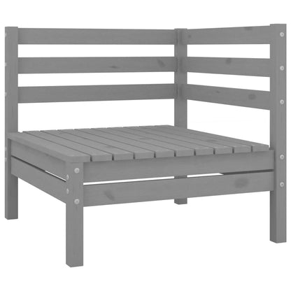 vidaXL Set Salotto da Giardino 5 pz in Legno Massello di Pino Grigio