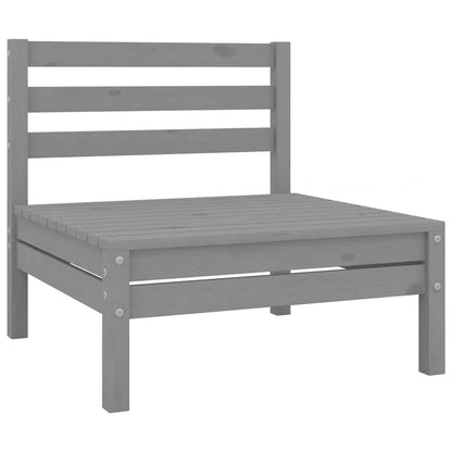 vidaXL Set Salotto da Giardino 5 pz in Legno Massello di Pino Grigio