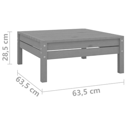 vidaXL Set Salotto da Giardino 5 pz in Legno Massello di Pino Grigio