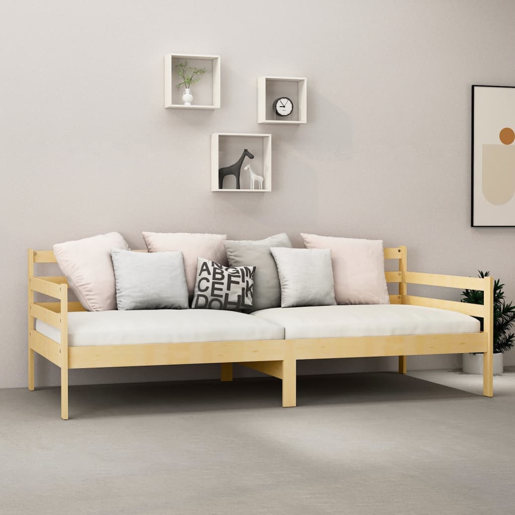 vidaXL Divano Letto con Materasso 90x200 cm Legno Massello di Pino