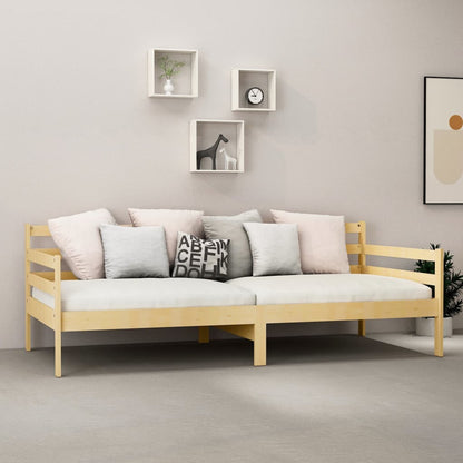 vidaXL Divano Letto con Materasso 90x200 cm Legno Massello di Pino