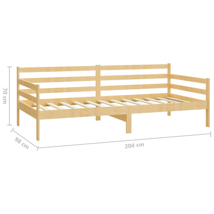 vidaXL Divano Letto con Materasso 90x200 cm Legno Massello di Pino