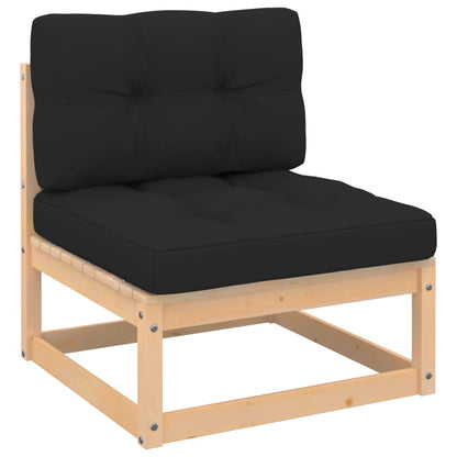vidaXL Set Salotto Giardino 7 pz Cuscini Antracite Legno Massello Pino