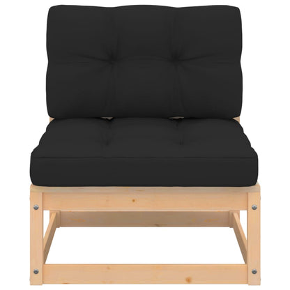 vidaXL Set Salotto Giardino 7 pz Cuscini Antracite Legno Massello Pino