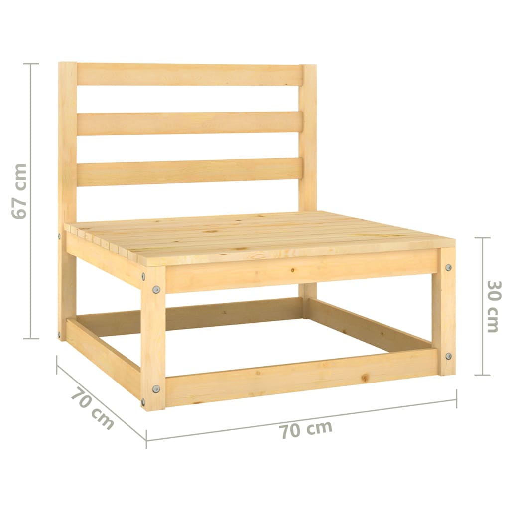 vidaXL Set Salotto Giardino 9 pz Cuscini Antracite Legno Massello Pino