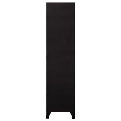 vidaXL Armadietto con Serratura Nero 90x45x180 cm in Acciaio