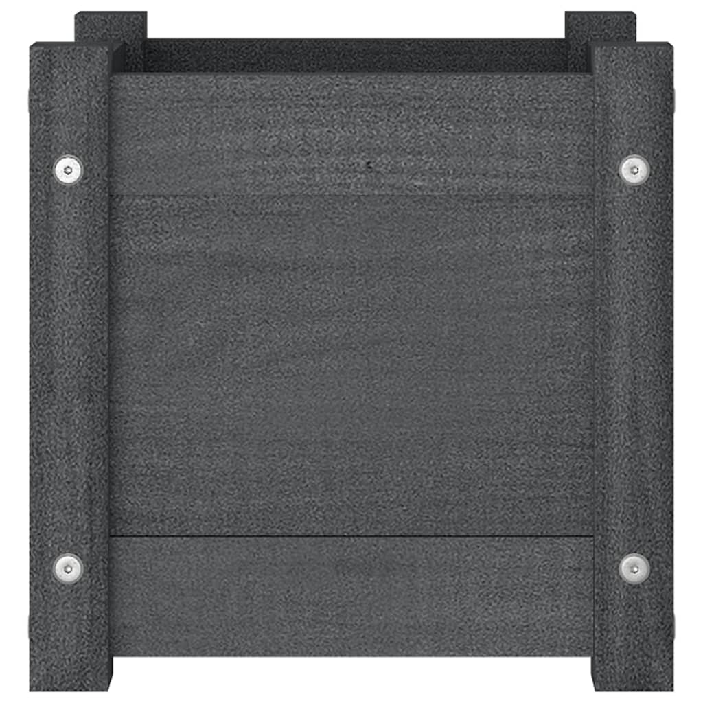 vidaXL Fioriera da Giardino Grigia 31x31x31 cm Legno Massello di Pino