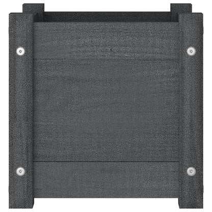 vidaXL Fioriera da Giardino Grigia 31x31x31 cm Legno Massello di Pino