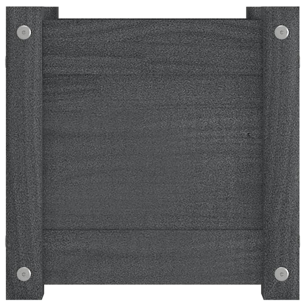 vidaXL Fioriera da Giardino Grigia 31x31x31 cm Legno Massello di Pino
