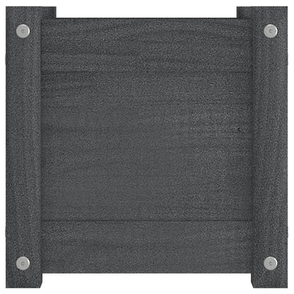 vidaXL Fioriera da Giardino Grigia 31x31x31 cm Legno Massello di Pino