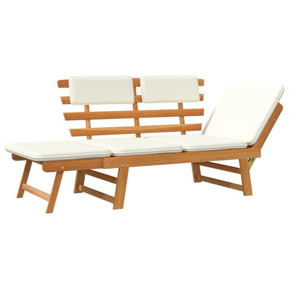 vidaXL Panca da Giardino con Cuscini 2-in-1 190 cm in Legno di Acacia