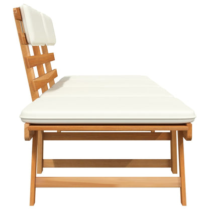 vidaXL Panca da Giardino con Cuscini 2-in-1 190 cm in Legno di Acacia