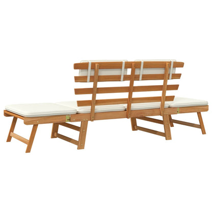vidaXL Panca da Giardino con Cuscini 2-in-1 190 cm in Legno di Acacia