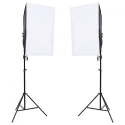 vidaXL Kit per Studio Fotografico con Set Luci, Fondale e Riflettore