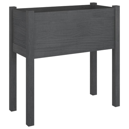 vidaXL Fioriera da Giardino Grigia 70x31x70 cm Legno Massello di Pino
