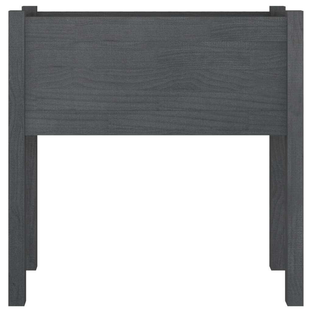 vidaXL Fioriera da Giardino Grigia 70x31x70 cm Legno Massello di Pino