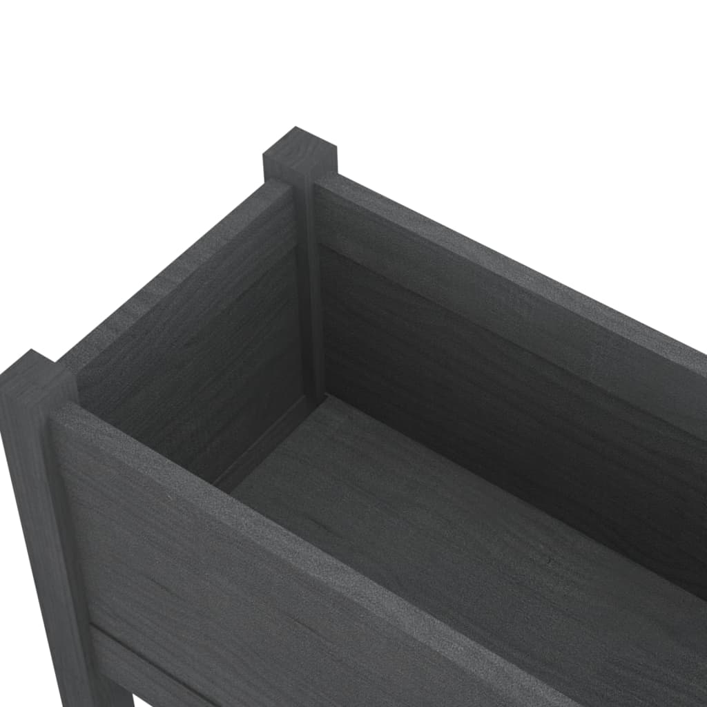 vidaXL Fioriera da Giardino Grigia 70x31x70 cm Legno Massello di Pino