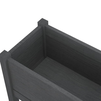 vidaXL Fioriera da Giardino Grigia 70x31x70 cm Legno Massello di Pino