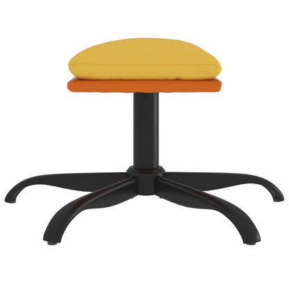 vidaXL Sgabello Giallo Senape 60x60x36 cm in Tessuto e Similpelle