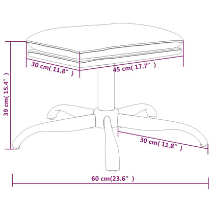 vidaXL Poggiapiedi Grigio Scuro 60x60x36 cm in Microfibra