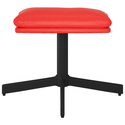 vidaXL Poggiapiedi Rosso 60x60x36 cm in Similpelle