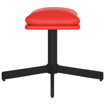 vidaXL Poggiapiedi Rosso 60x60x36 cm in Similpelle
