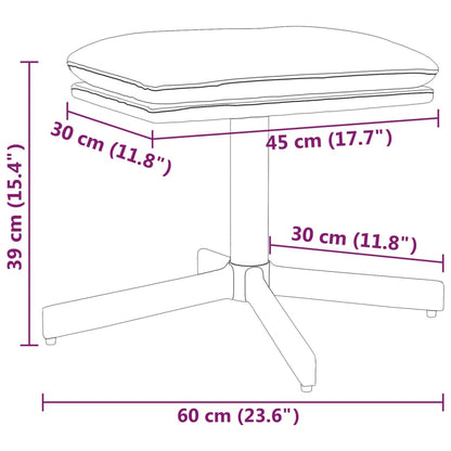 vidaXL Poggiapiedi Rosso 60x60x36 cm in Similpelle