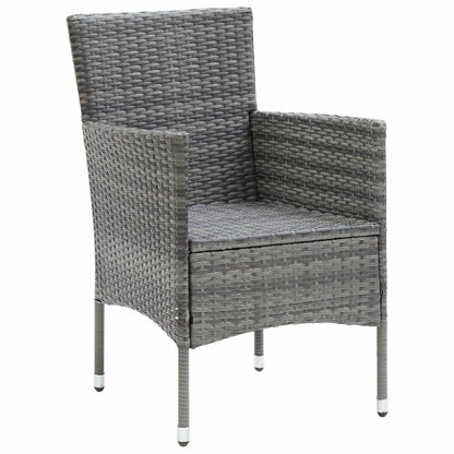 vidaXL Set da Pranzo per Giardino 5 pz con Cuscini Polyrattan Grigio