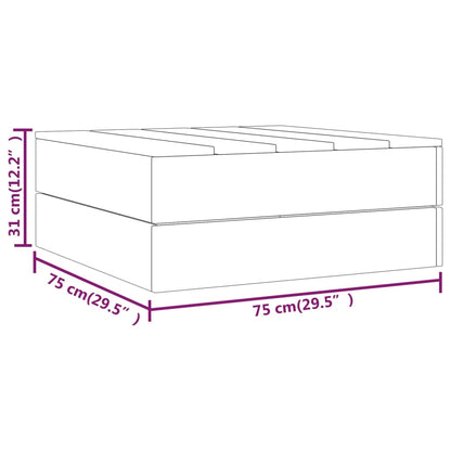 vidaXL Set Salotto da Giardino 3 pz Legno Massello di Pino Impregnato