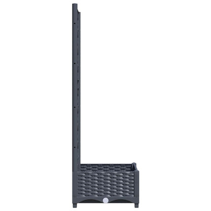 vidaXL Fioriera da Giardino e Graticcio Grigio Blu 40x40x121,5 cm PP