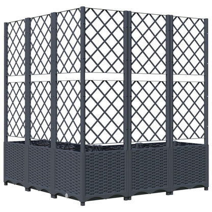vidaXL Fioriera da Giardino Graticcio Grigio Blu 120x120x136cm PP