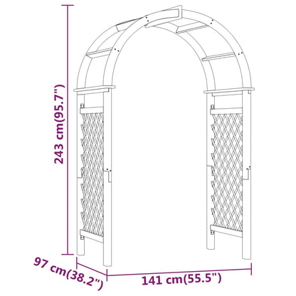 vidaXL Arco con Traliccio 141x97x243 cm in Legno di Pino Impregnato