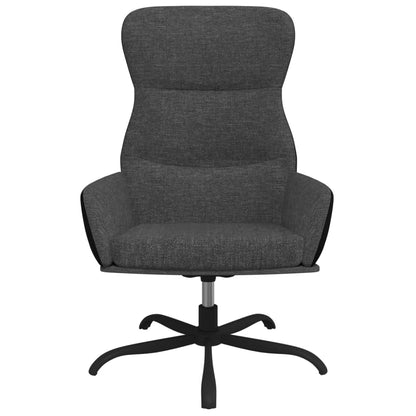 vidaXL Poltrona Relax con Poggiapiedi Grigio Scuro in Tessuto