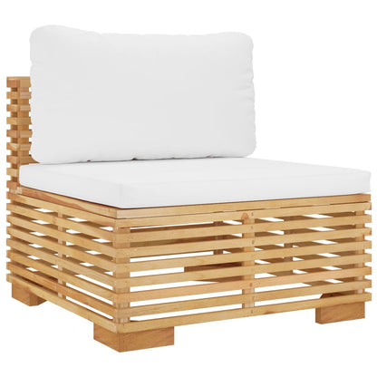 vidaXL Set Divani da Giardino 10 pz con Cuscini Legno Massello di Teak