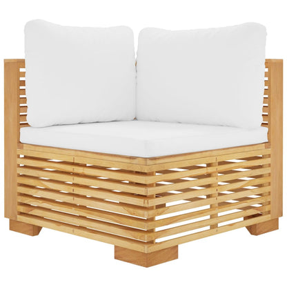 vidaXL Set Divani da Giardino 10 pz con Cuscini Legno Massello di Teak