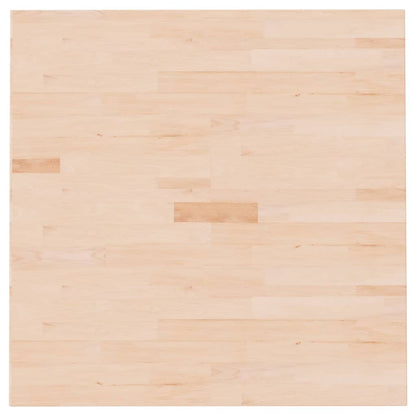 vidaXL Piano Tavolo Quadrato 80x80x1,5 cm Massello Rovere Non Trattato