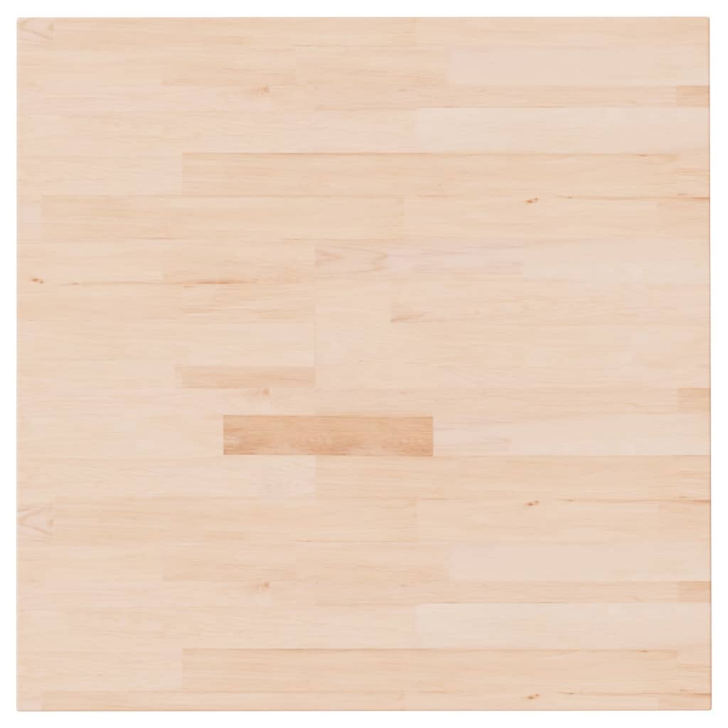 vidaXL Piano Tavolo Quadrato 70x70x4 cm Massello Rovere Non Trattato