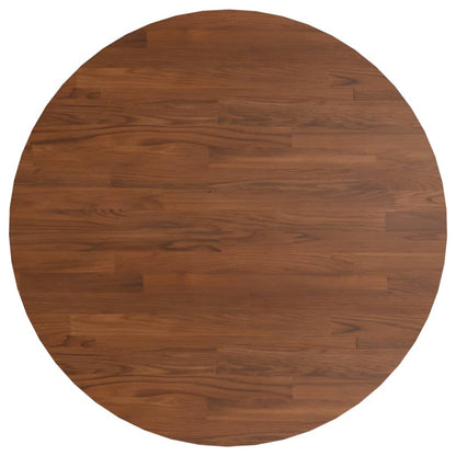 vidaXL Piano Tavolo Rotondo Marrone Scuro Ø80x1,5 cm Rovere Trattato