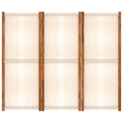 vidaXL Divisorio a 3 Pannelli Bianco Crema 210x180 cm