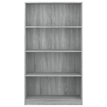vidaXL Libreria 4 Ripiani Grigio Sonoma 80x24x142 cm Legno Multistrato